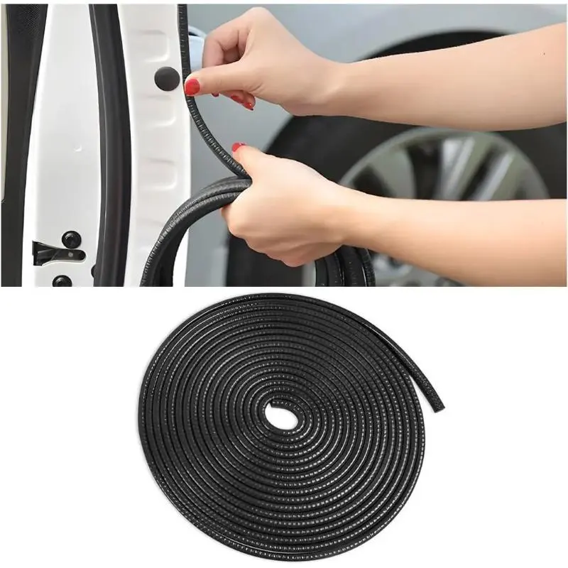 Car Door Edge Protector, 16ft (5m) U-Shape PVC Trim, Invisible No-Glue Anti-Scratch Guard Strip for Cars, Trucks, and Boats, Car Accessories