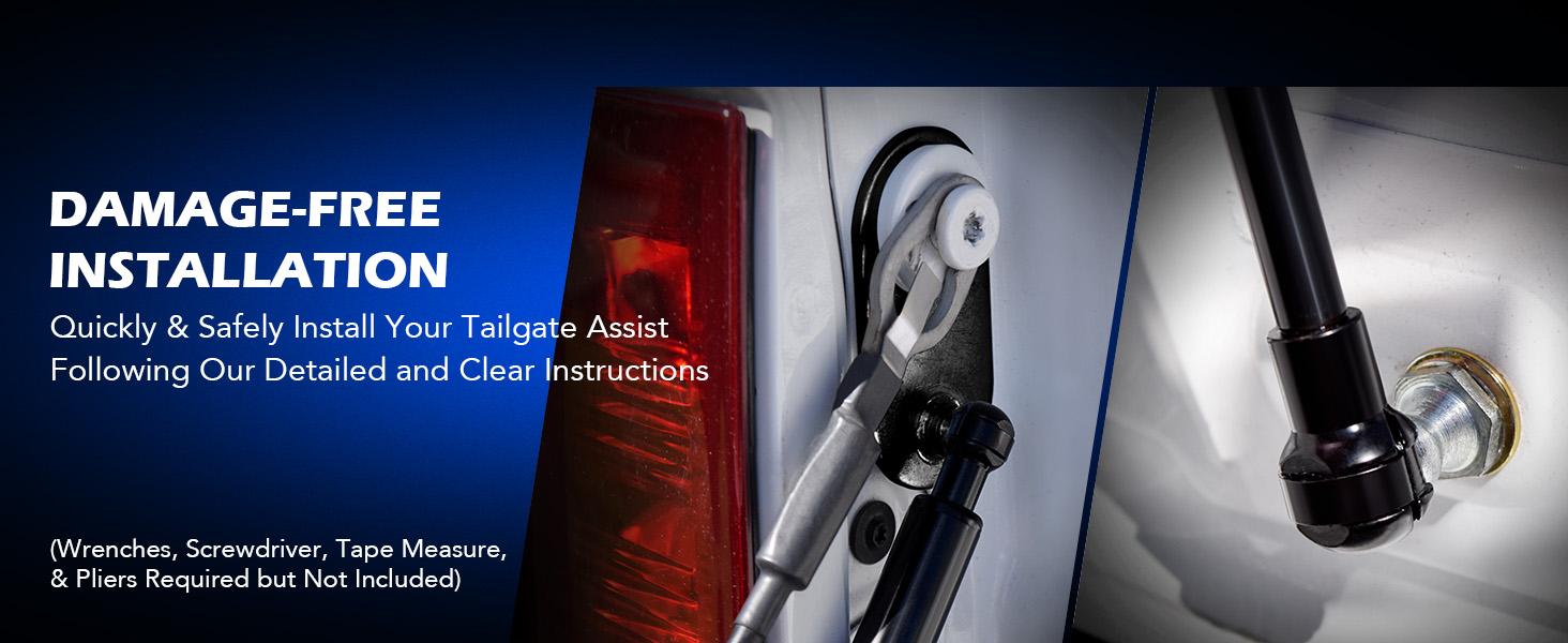THE WELL KEPT Truck Tailgate Assist Compatible with 2009-2025 Dodge Ram 1500 2500 3500, Pickup Tailgate Lift Assist Kit 2009 2010 2011 2012 2013 2014 2015 2016 2017 2018 2019 2020-2025 Dodge Ram