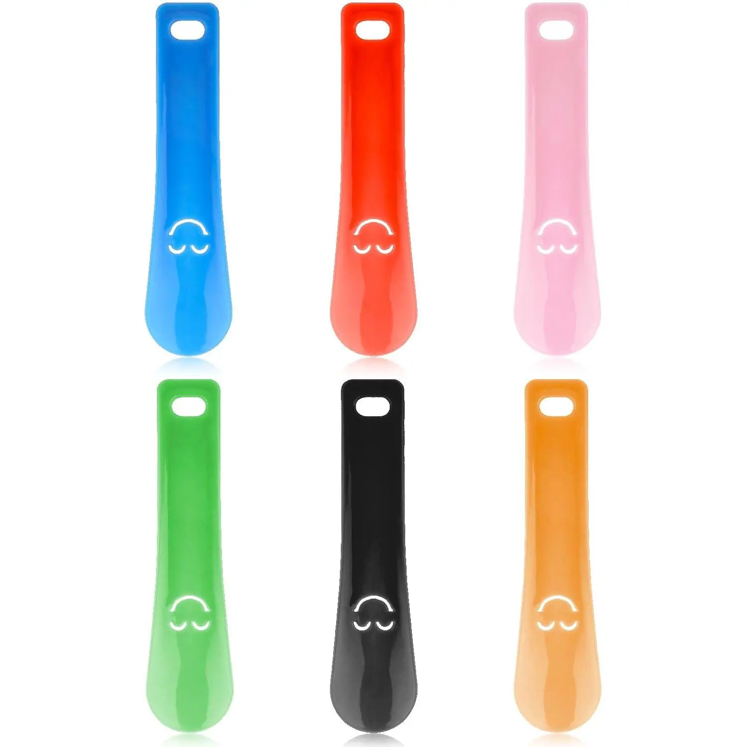 6 count Small Travel Shoe for  Horn Mini Portable Plastic Shoehorn 15cm 5.8 Inch Short Shoe Spoon
