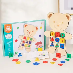 Bear Face Twin Battle Game for Kids, Interactive Early Education Color Shape Matching, String Game for Preschool Boys and Girls