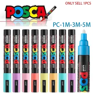 Uni Posca PC-1m/3m/5m Markers, Artistic Drawing Pens, Three Models Available, Ideal for Posters and Graffiti, Hot Selling Colors