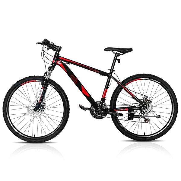 CamPingSurvivals 26 Inch 21 Speed Explorer Red Black Mountain Bike