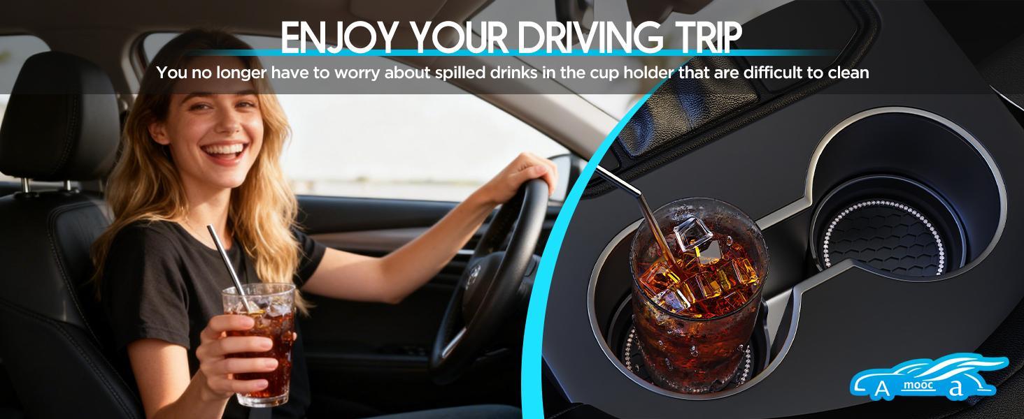 2PCS Bling Crystal Car Cup Holders  Non-Slip Coasters for Car Interior | Universal Fit, Luxury Style