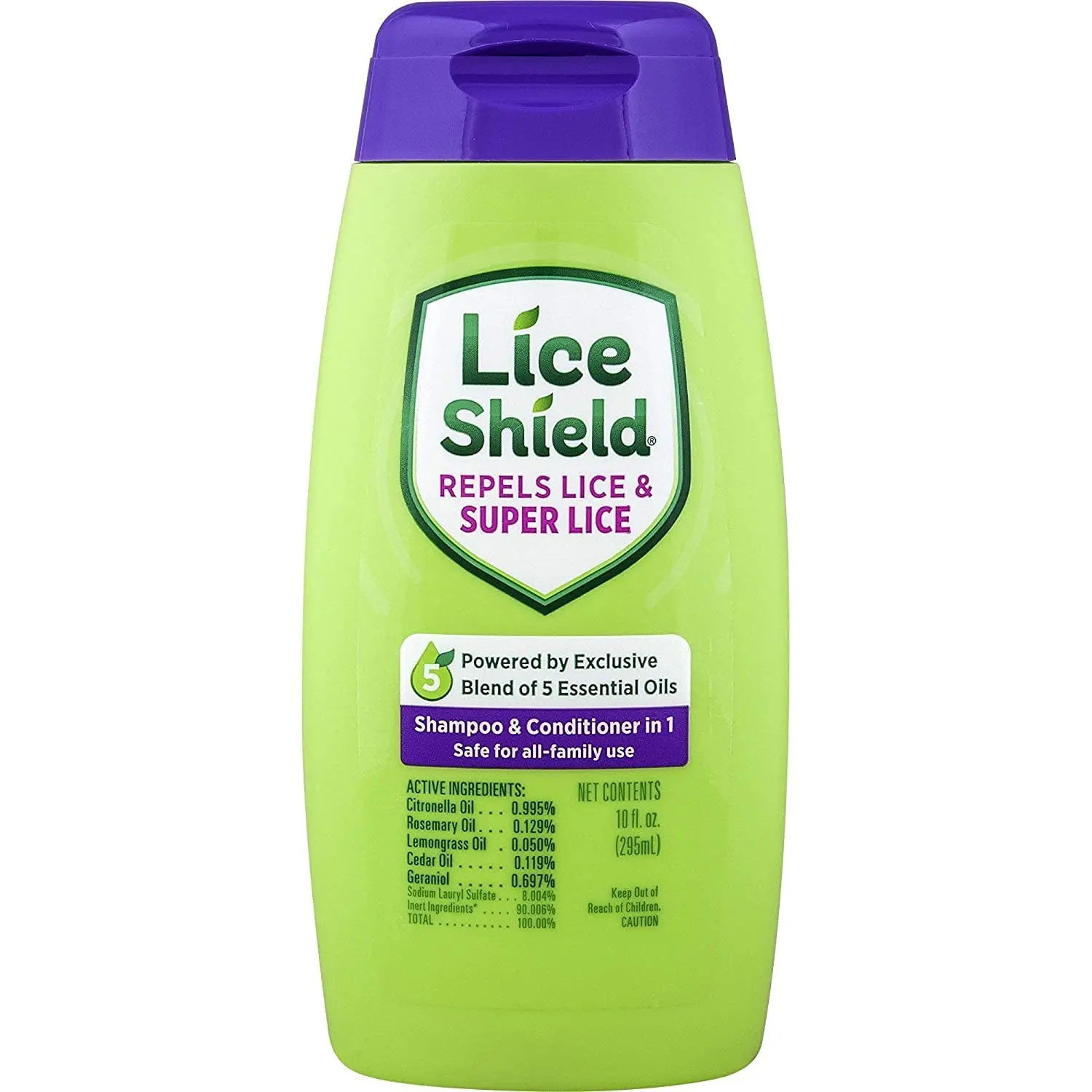 Shampoo & Conditioner In 1, Repels Lice and Super Lice, 10 fl oz