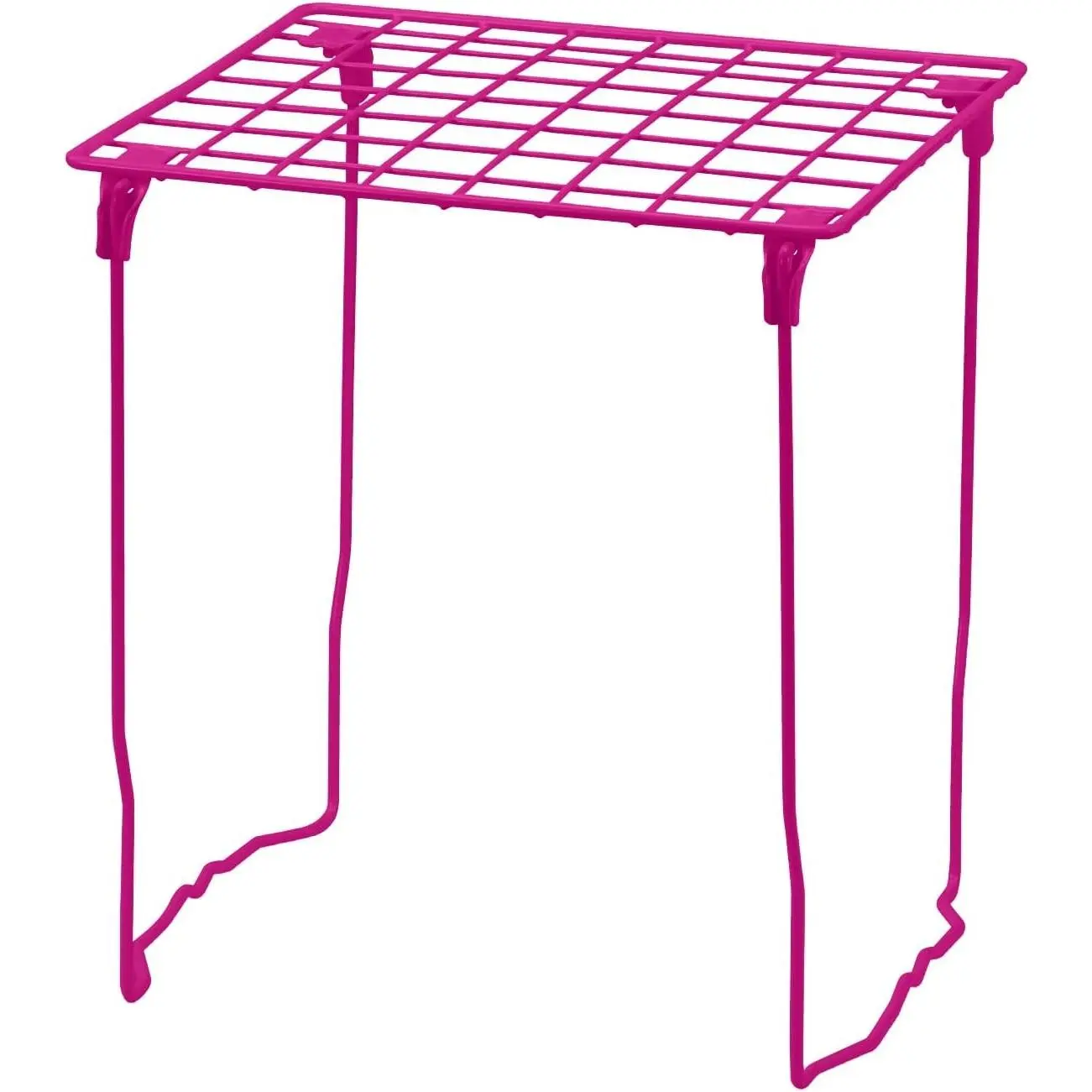 Stac-A-Shelf Locker Organizer Shelf, Stackable, Extra Tall, Fits Standard Size School Lockers, Pink
