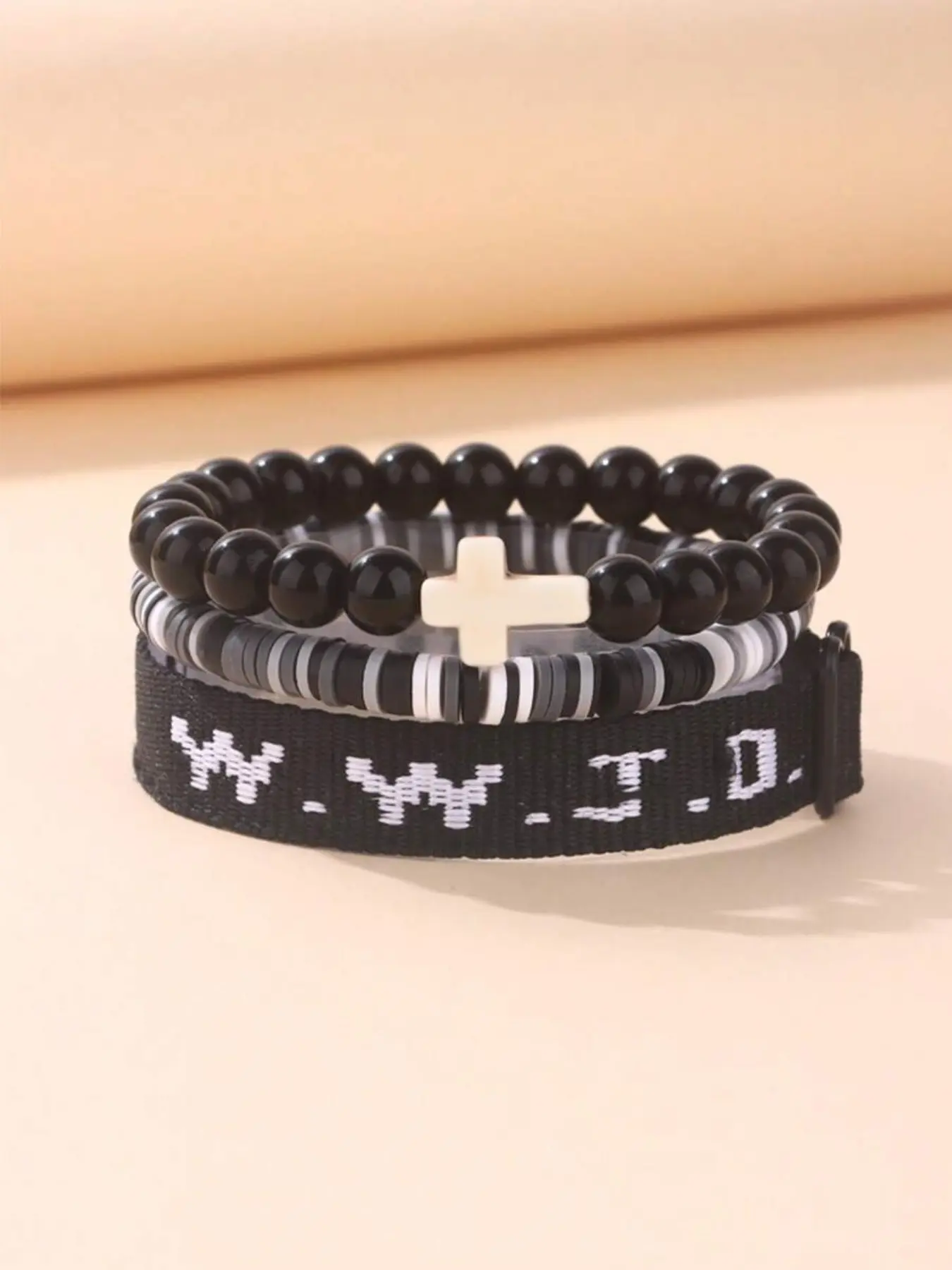 Wwjd Bracelet Set, Christian Cross Jewelry for Men & Women, Jesus Faith Accessory, Easter Religious Gift, Unisex Spiritual Wear