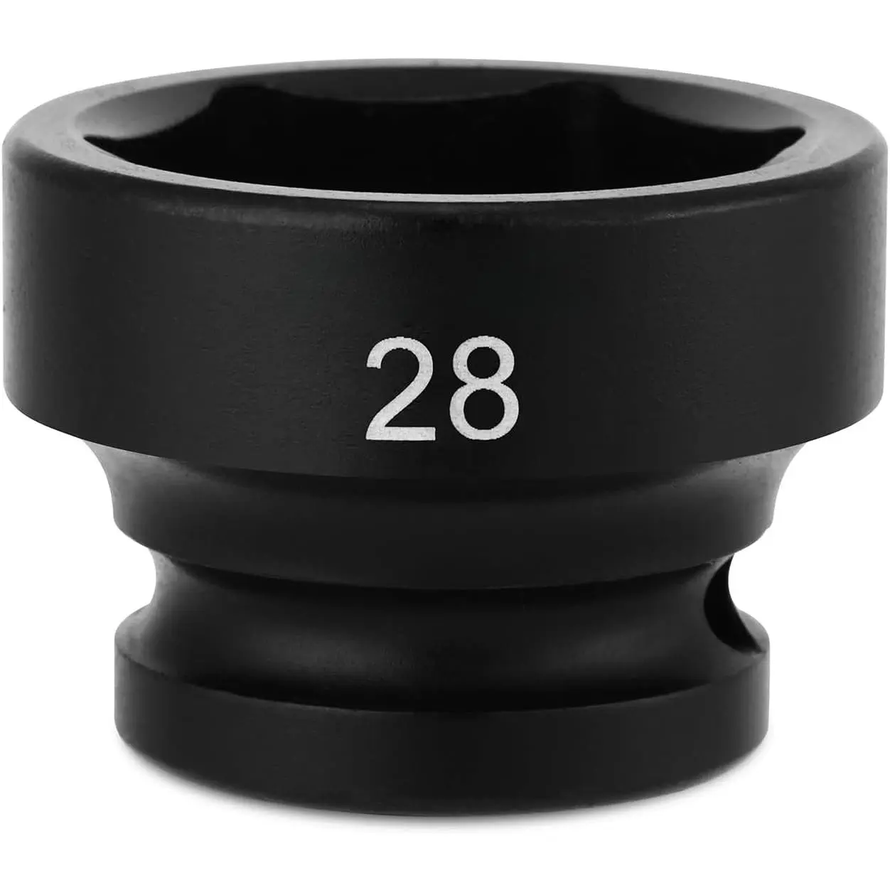 1/2" Drive 28mm Stubby  Socket Set, 6-Point, 1.1" Length, CR-MO, Metric
