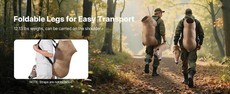 VEVOR Deer Decoy Outdoor Realistic Durable Doe Decoys for Hunting Foldable Legs 1-Pack