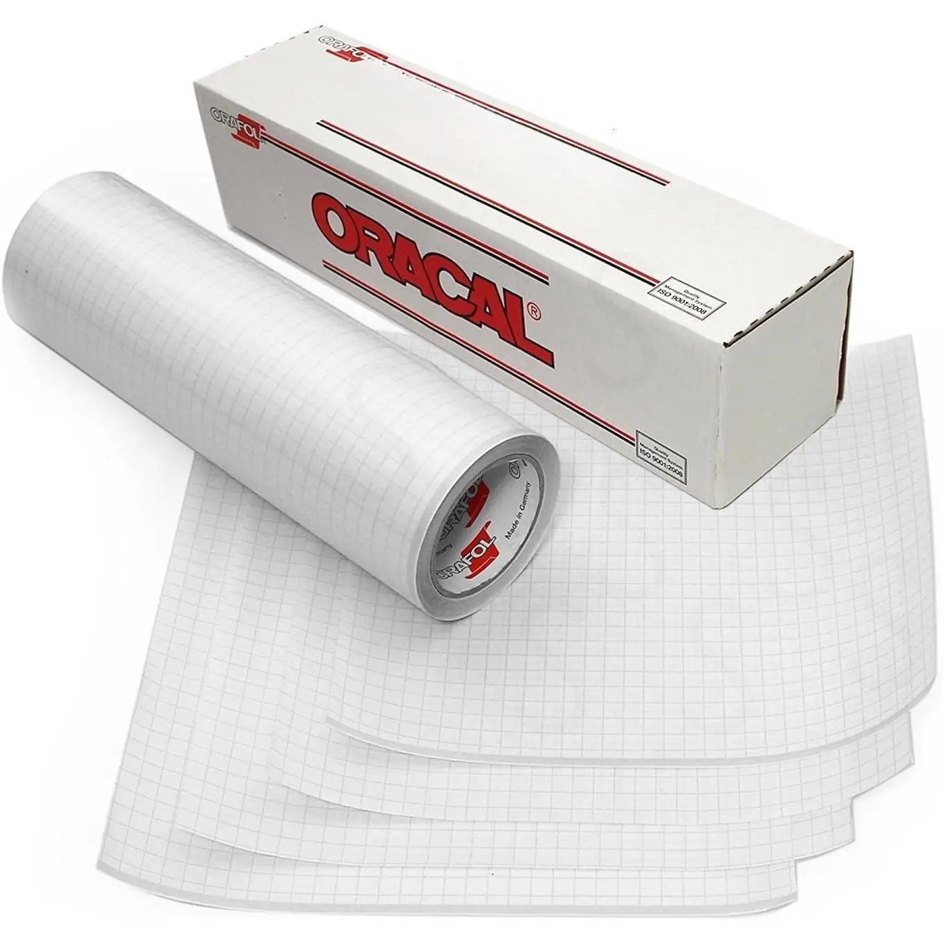 12" Roll Clear Transfer Tape w/Grid for Adhesive Vinyl | Vinyl Transfer Tape for Cricut, Silhouette, Cameo. Application Paper Transfer Tape Rolls (12" x 5ft)