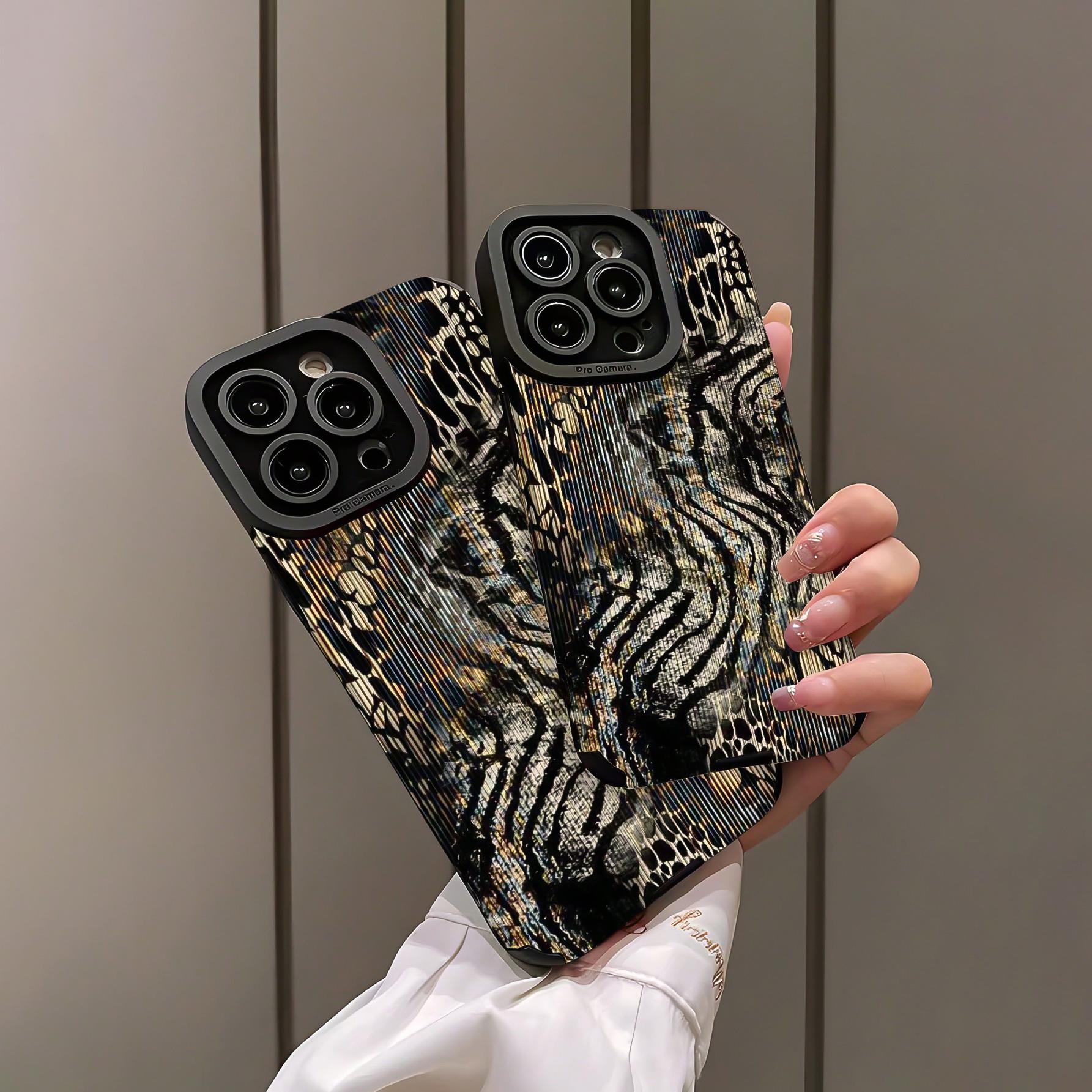 Fashionable Elegant Snake Skin Pattern Phone Case, Anti-drop Shockproof Phone Protector Cover, Phone Accessories, Shockproof Tpu Cover, Compatible with iPhone 16 15 14 13 12 11