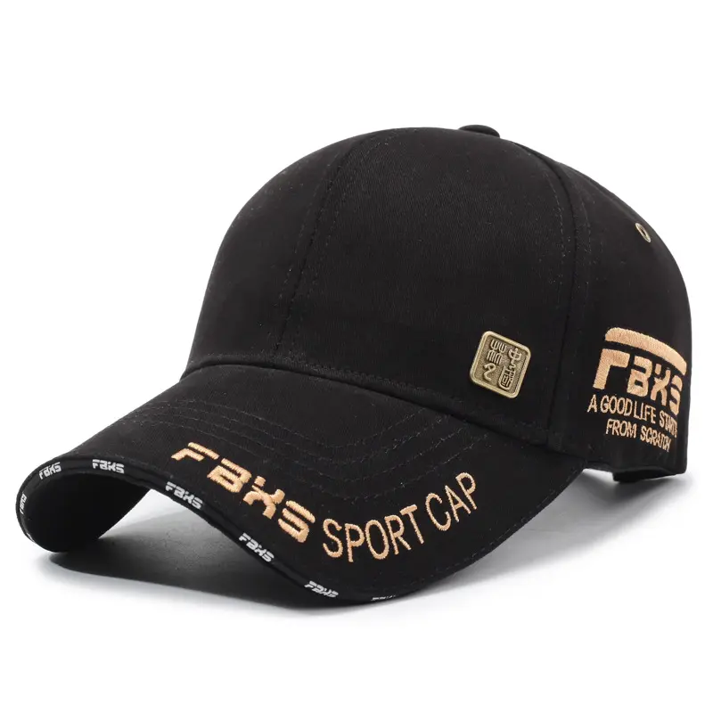 Mens Womens Black Cotton Baseball Cap Stitch Letter Design Dad Hat Plain Adjustable Soft Trucker Hat Summer Outdoor Sports Sun Hat Casual Running Fishing Golf Hat Travel Work Walking Cap Classic Hats