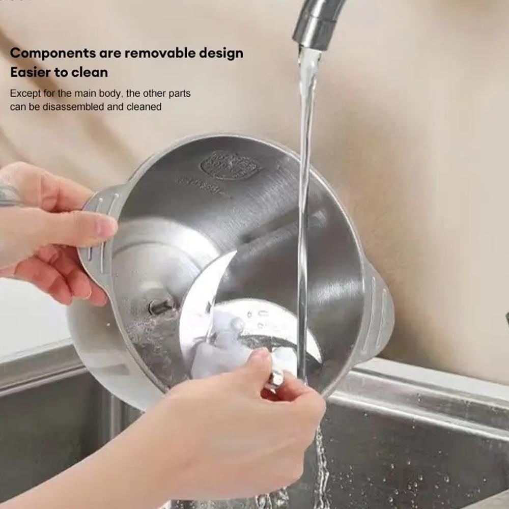 Stainless Steel Meat Grinder, Large Capacity Electric Food Chopper, 3 Speed Food Processor, Dough Mixer for Vegetables, Onions, Garlic, Salads