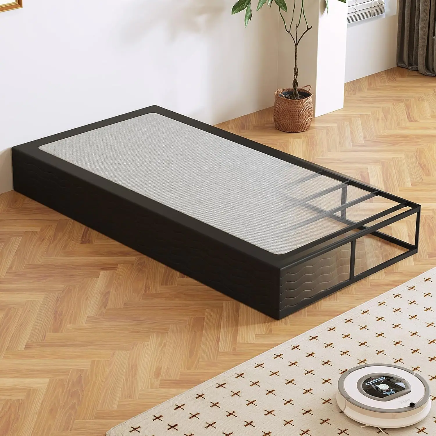 10 Inch High Profile  Box Spring, Heavy Duty Metal Frame Mattress Foundation with Fabric Cover, Easy Assembly, Noise-Free (10 Inch, )