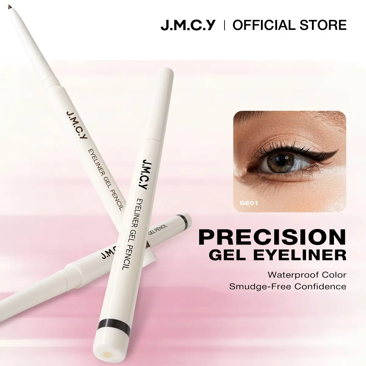 2-Pack Smooth Gel Eyeliner Pencils, Smudge-Proof Makeup, Ideal for Beginners, Daily Use, Dates, Lower Lash Line, Easy Application