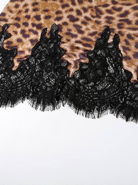 Sexy Leopard Print Backless Lace Up Dress, Summer Fashion Slim Fit Sleeveless Bodycon Dress, Women's Casual Party Wear