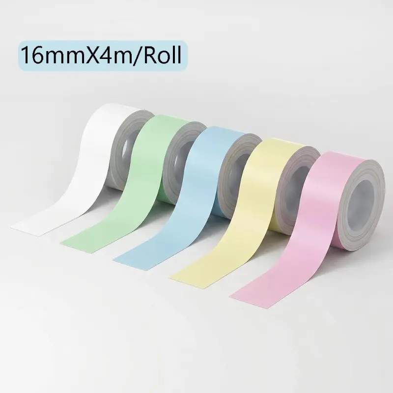 Two volumes. Label tape continuous waterproof label tape thermal sticker label 16mm × 4m suitable for most home, office, school, barcode, name, date, price and other label manufacturers