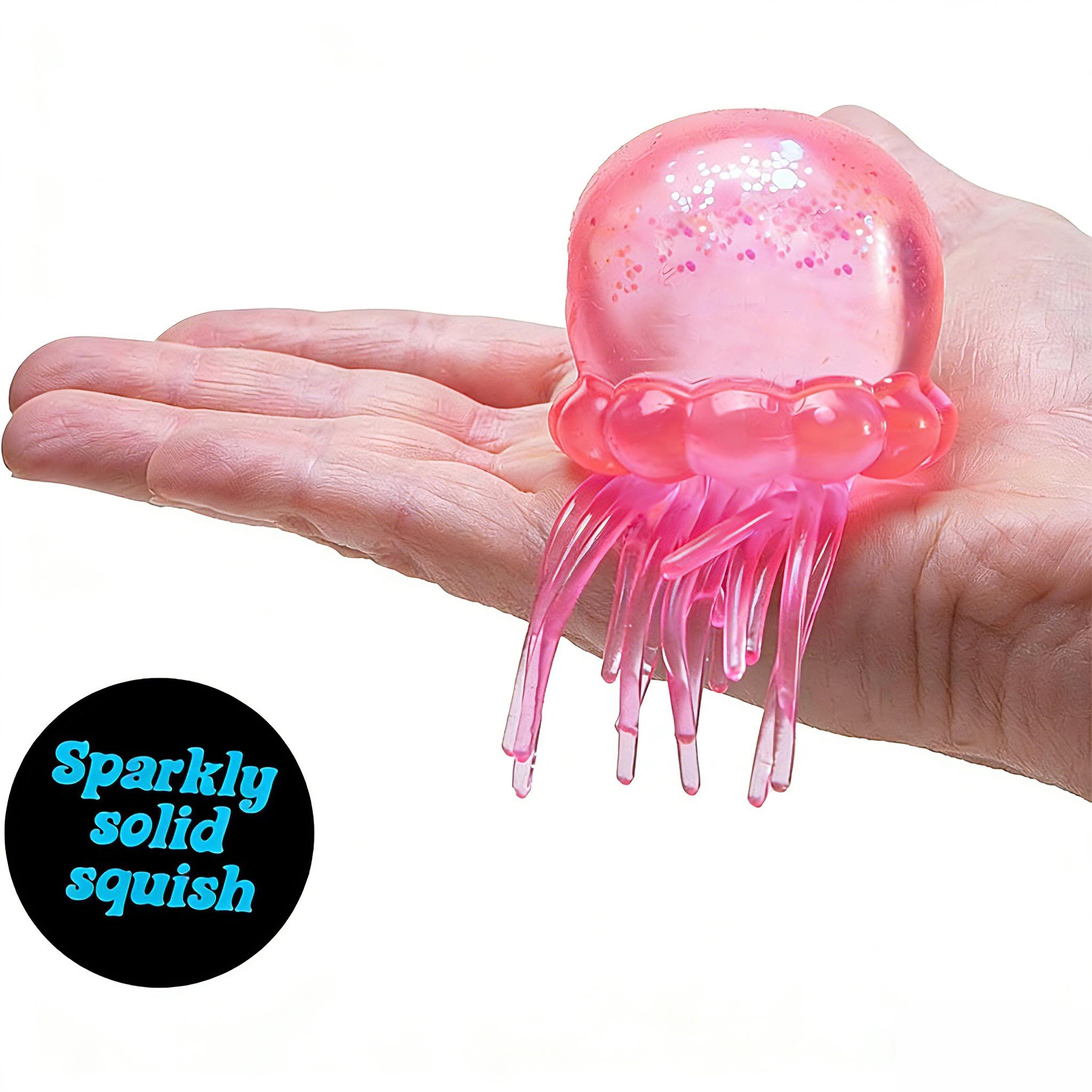 3Pcs Jellyfish Design Squeeze Stress Ball, Fidget Stress Ball, Ice Squeeze Cube-Drop Malt Sugar Balls: Sensory Toys for Anxiety and Stress,Perfect Gift for Holidays and Parties,The perfect Easter gift, Stress relief, Relaxation, Gift for kids and friends