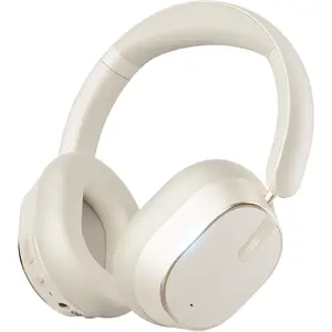 Hybrid Active Noise Cancelling Bluetooth Headphones,Bluetooth 6.0 Over Ear Wireless Headphones with 60H Playtime, Hi-Res Audio, Deep Bass, Memory Foam Ear Cups for Home Office Travel White