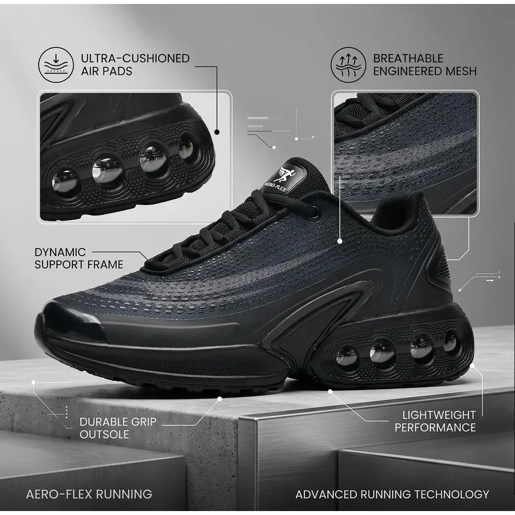 Men's Air Cushion Running Shoes Breathable Mesh Athletic Gym Sneakers Mens Running Shoes Fashion Cushion Walking Sneakers Outdoor Breathable Tennis Sport Gym Trainers Casual Shoes,Soft Sole Sport for Men and Women Daily Wear Shoes