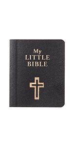 My Little Bible 2” Standard Edition - Selections of Key Verses From Every Book, Tiny Palm-size OT NT Scripture for Ministry Outreach, Classic 1769 KJV Text, 2" x 2.5”, Black