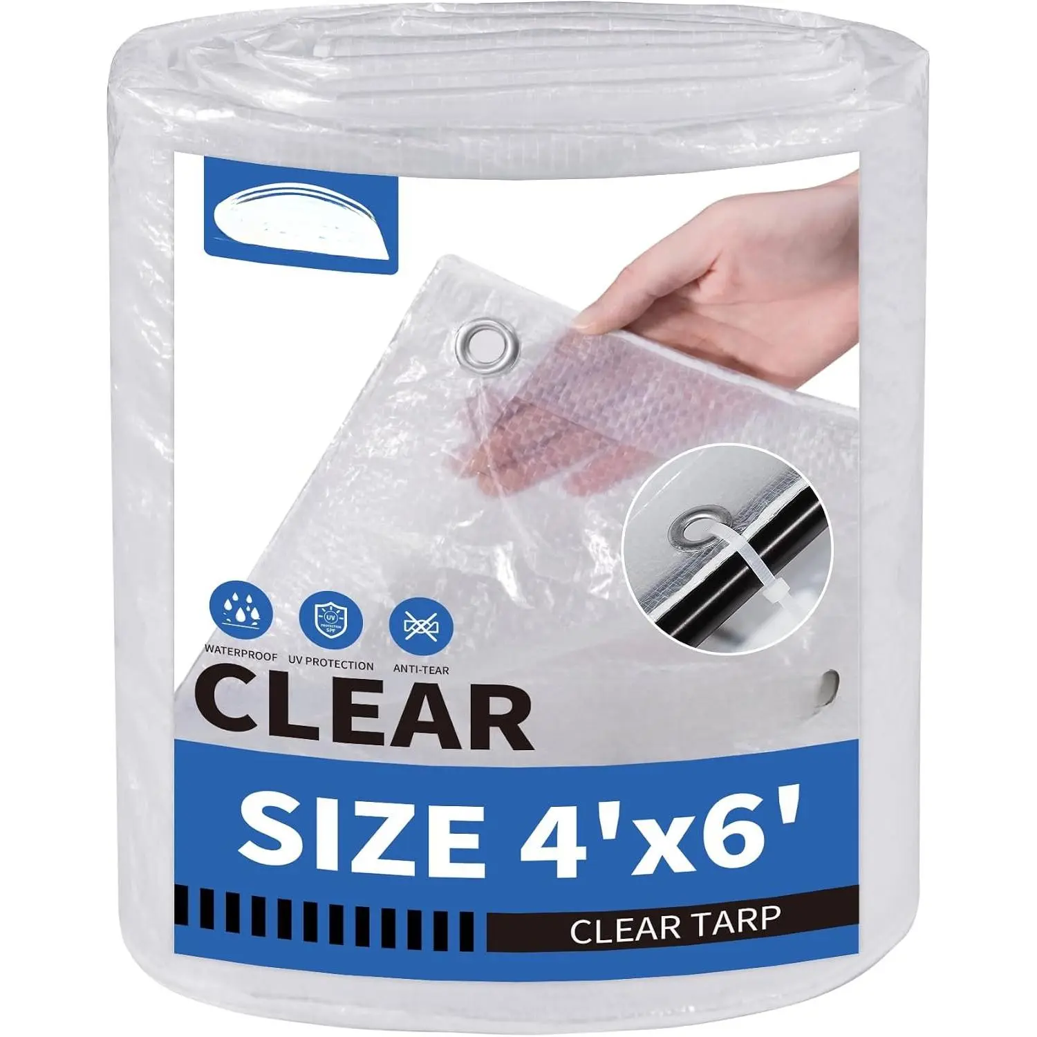Clear Tarp 4x6ft Small Tarp  Clear Plastic Tarps