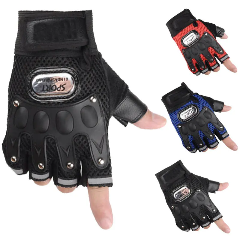 Cozy Fingerless Gloves for Cycling Fitness Hiking Tactical Outdoor Unisex Breathable Mesh Anti Slip Wear Resistant Half Finger Sports Gear for Men Women Adults Quick Ship