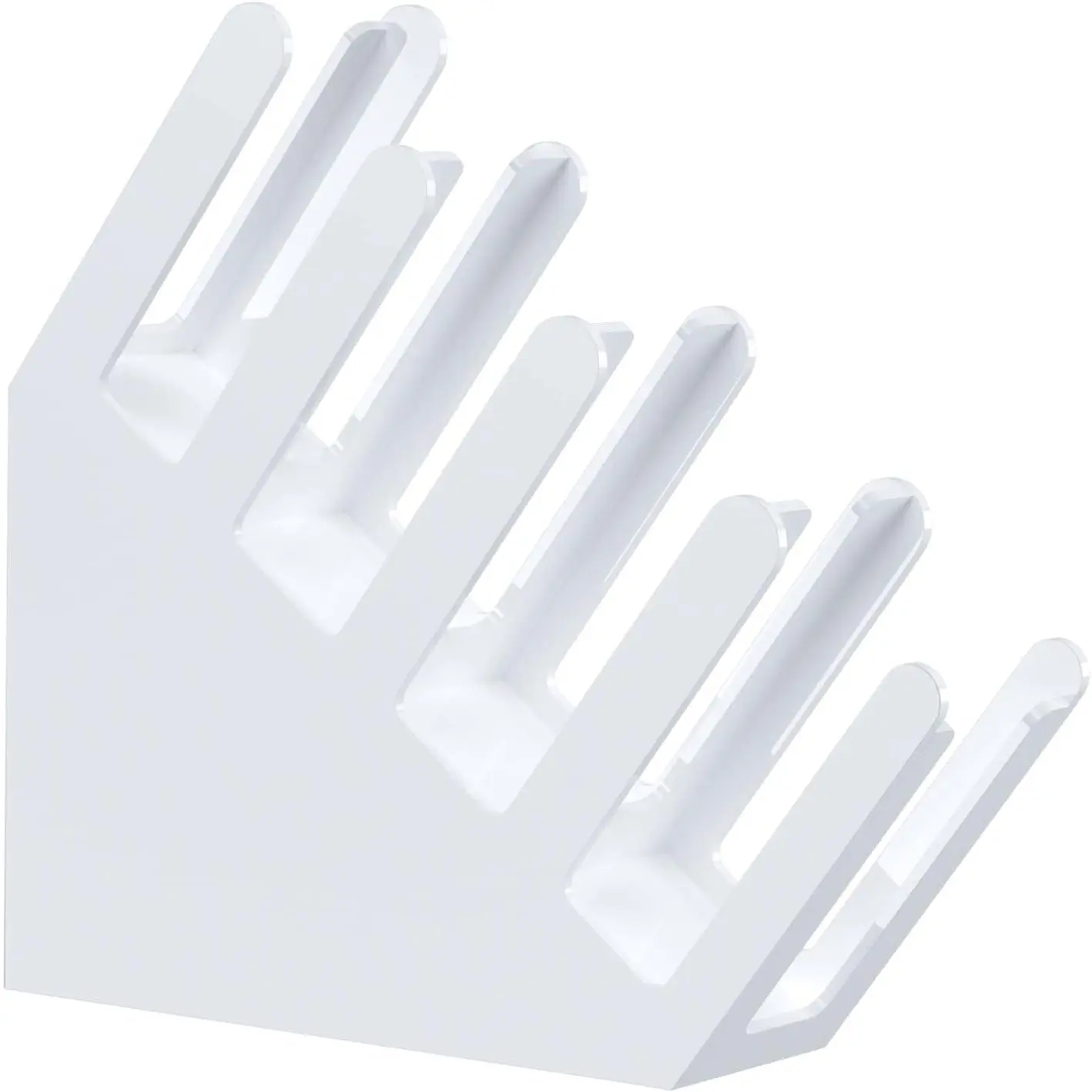 Cup and Lid Holder, 4 Compartment, Slanted Hot or Cold Disposable Coffee Cup Organizer, White