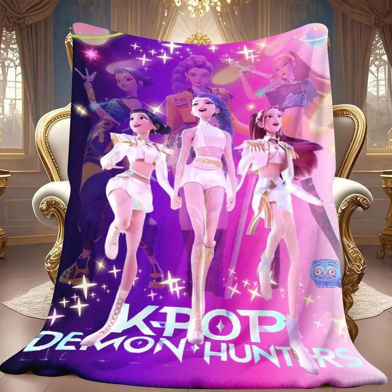 Kpop Devil Hunter Anime Plush Blanket, A Warm Nap Blanket,Suitable for Sofas, Beds, and Lounge Chairs, Suitable for All Seasons, and A Christmas Gift for Family and Friends.Mira Rumi Joey Blanket, Cozy Kpop Fangirl Gift Kpop Devil Hunter Anime Plush Blanket, A Warm Nap Blanket,Suitable for Sofas, Beds, and Lounge Chairs, Suitable for All Seasons, and A Christmas Gift for Family and Friends.Mira Rumi Joey Blanket, Cozy Kpop Fangirl Gift