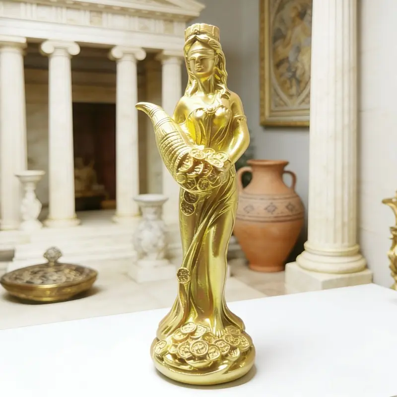 Greek Mythology Wealth Goddess Statue, Resin Craft, European Style, Office Decor, New Store Opening Gift, Prosperity Ornament