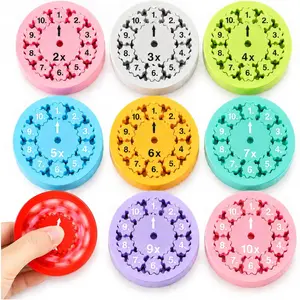 9 Pcs Math Fidget Spinners, Multiplication & Division Learning Toys for Kids, Hands-On Math Manipulatives Games for 3rd 4th Grade Classroom Must Haves, Teacher Supplies, Home School & Travel Prizesfidget toys