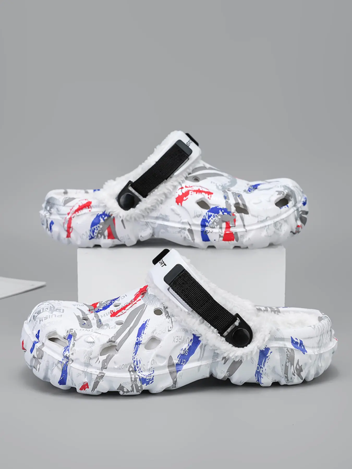 Men's Winter Fleece Lined Hollow Out Shoes, Warm Casual Footwear for Cold Weather, Comfortable Textile Material, Ideal for Daily Wear