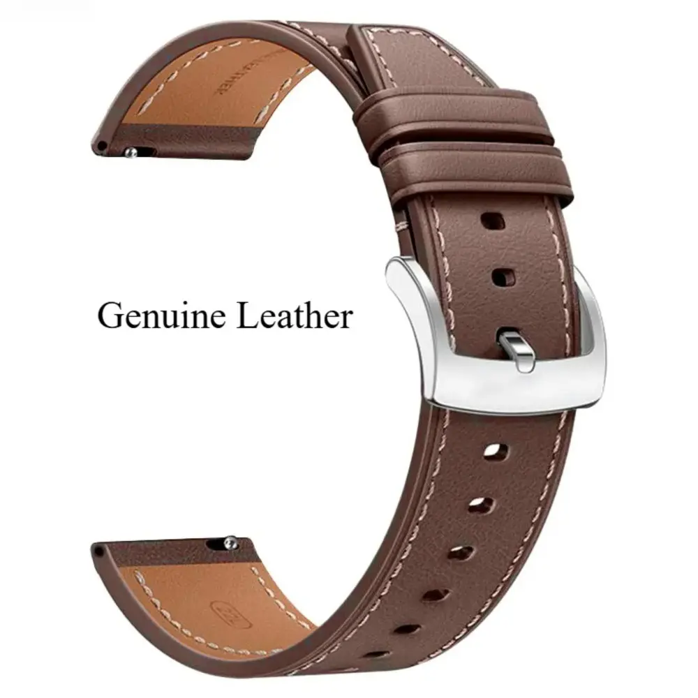 Elegant Brown Genuine Leather Watch Band with Quick Release & Buckle Clasp, Unisex Versatile Strap for Daily & Business Wear, 18/20/22mm, Watch Bracelet, Multi-Size Fit, Unisex Wear