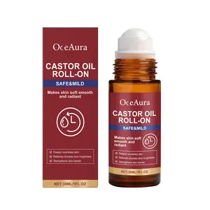 Oceaura Castor Oil Roll-On，Soften Smooth Skin, Boost Glossiness, Daily Hydrating Moisturizer, Gentle Facial Care