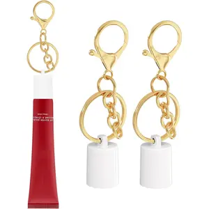 Lip Gloss Keychain Compatible for Summer Fridays Lip Balm, Lipgloss Cap and Holder SetGift.