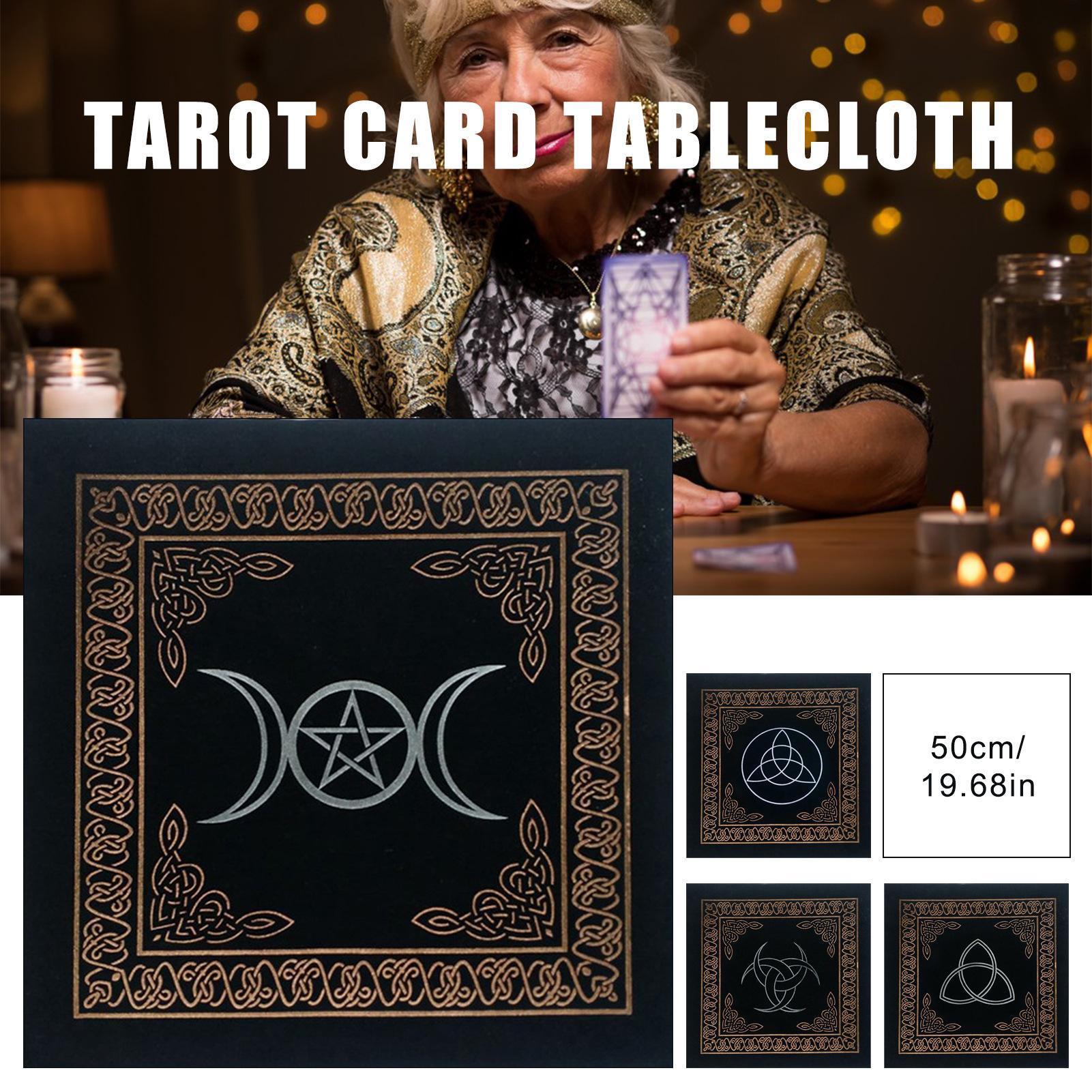 50X50cm Constellations Tarot Card Tablecloth Velvet Divination Altar Cloth Board Games Oracle Card Pad Runes Witchcraft Supplies