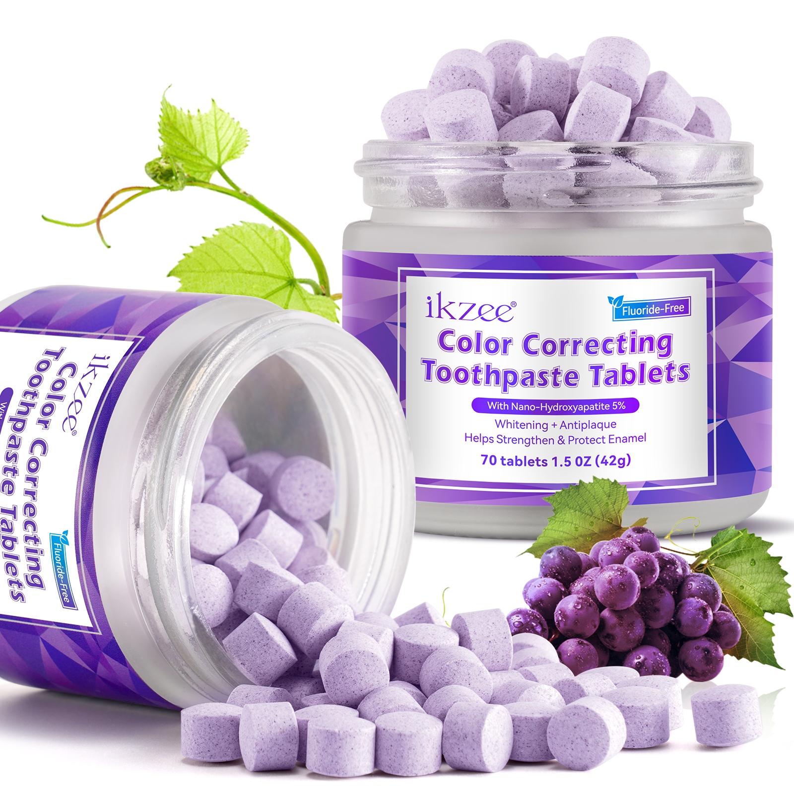 Ikzee Toothpaste Tablets Pack of 70, Oral Hygiene Travel Size, Ideal for Camping School Office Use, Compact Dental Care Solution