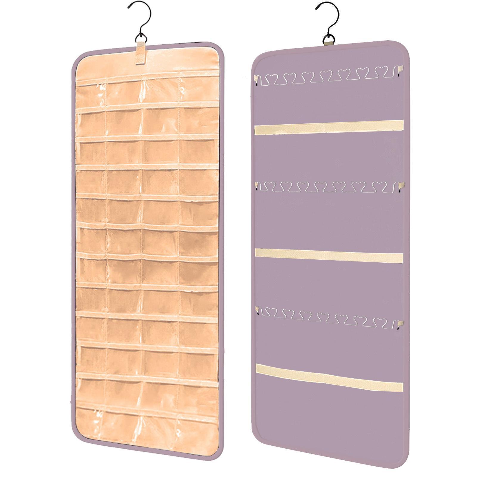 Jewelry Storage Bag, 1 Count Double Sided Jewelry Organizer, Dustproof Durable Storage Organizer Jewelry Storage Bag for Earrings, Bracelet, Necklace, Ring, Home Organizer, Jewelry Storage Unit