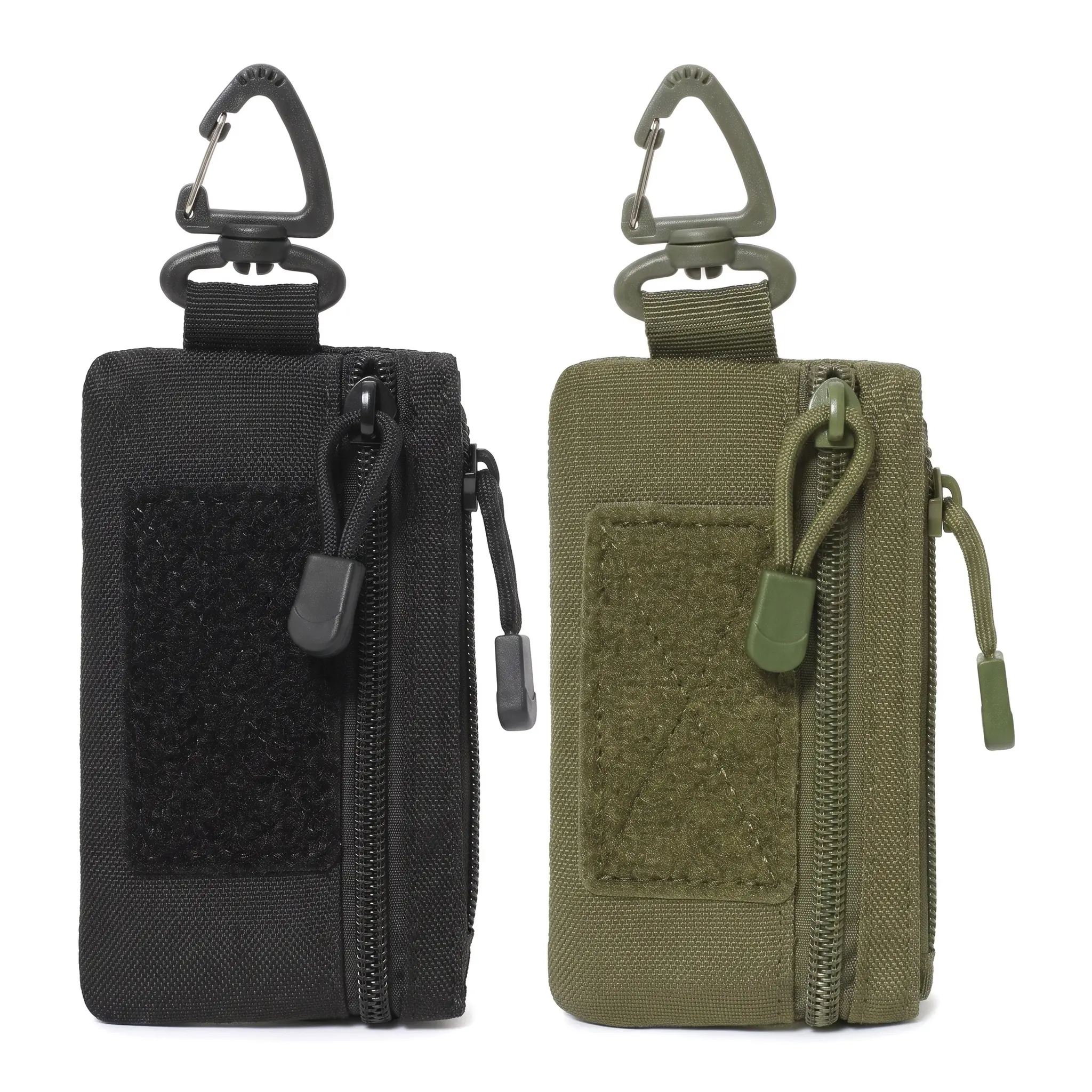 Ultra Light Waist Pouch For Hiking Daily Carry Coins Keys Small Items Oxford Fabric Expandable Zipper Storage Unisex Solid Color