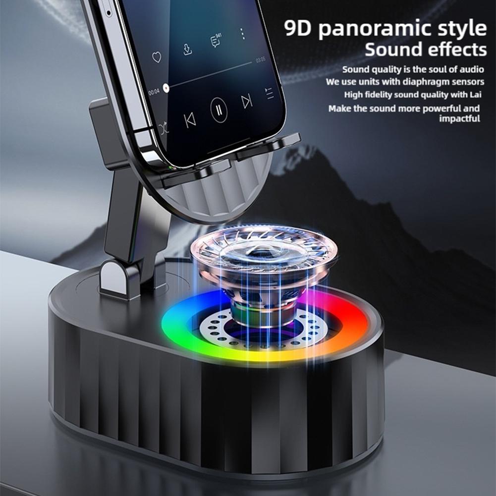 New Cell Phone Holder Stand With Bluetooth Speaker Adjustable Desktop Live Lazy Tablet Bracket Support Portable Wireless Speaker