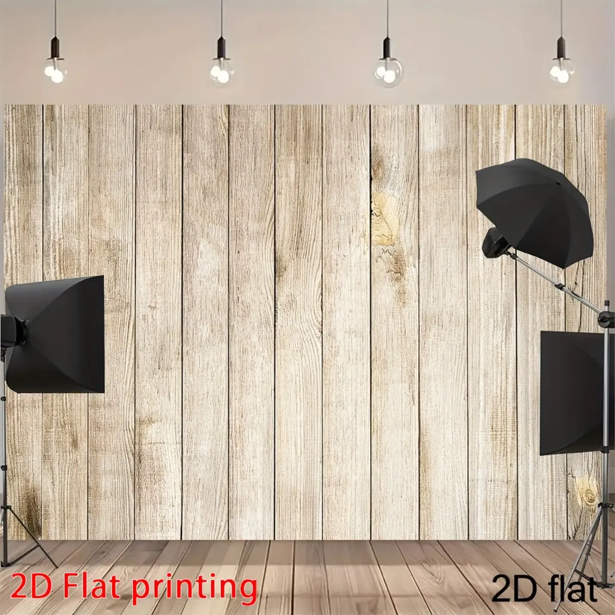 1pc Light Brown Wood Grain Flooring Backdrop Mat, Beige-White Wood Plank Design with Rounded Edges, Non-Slip Home/Festive Party Backdrop Accessory for Newborn Photography, Product Shoots, Birthday Ideas, Christmas Aesthetic, Various Sizes