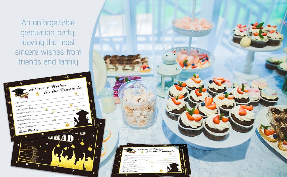 Graduation Advice Cards - 50-Pack Graduate Party Supplies 2026 Advice for the Graduate Graduation Decorations Party Favors Table Games Personalized Graduations Cards