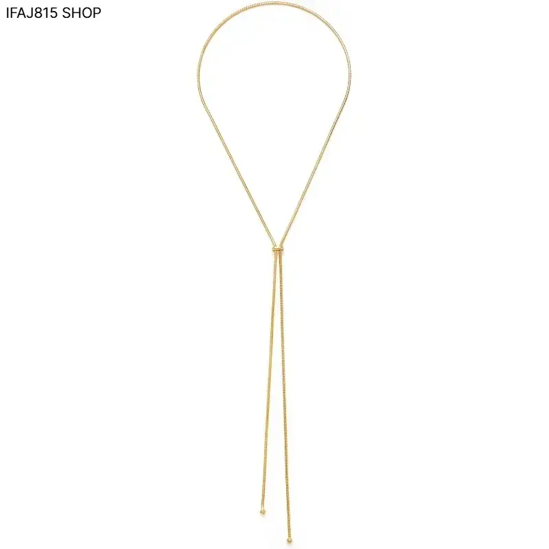 Women's Gold Y Lariat Layered Necklace - Adjustable Dainty Long Pendant Chain, Minimalist Gold-Silver Plated, Lightweight Elegant Everyday Accessory, Boho Chic for Summer Outfits, Beach Vacation, Gold Necklace Women