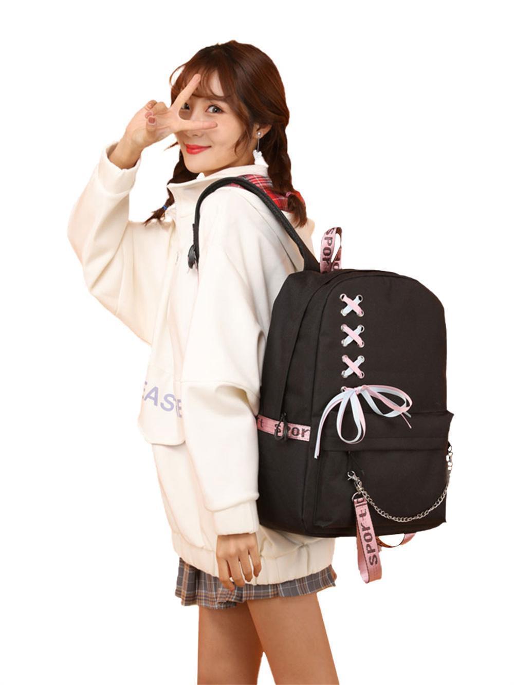 My Hero Academia Anime Women's Backpack Usb Port Ladies Travel Backpack Shoulder Bag Katsuki Bakugo Anime Trend Laptop Backpack