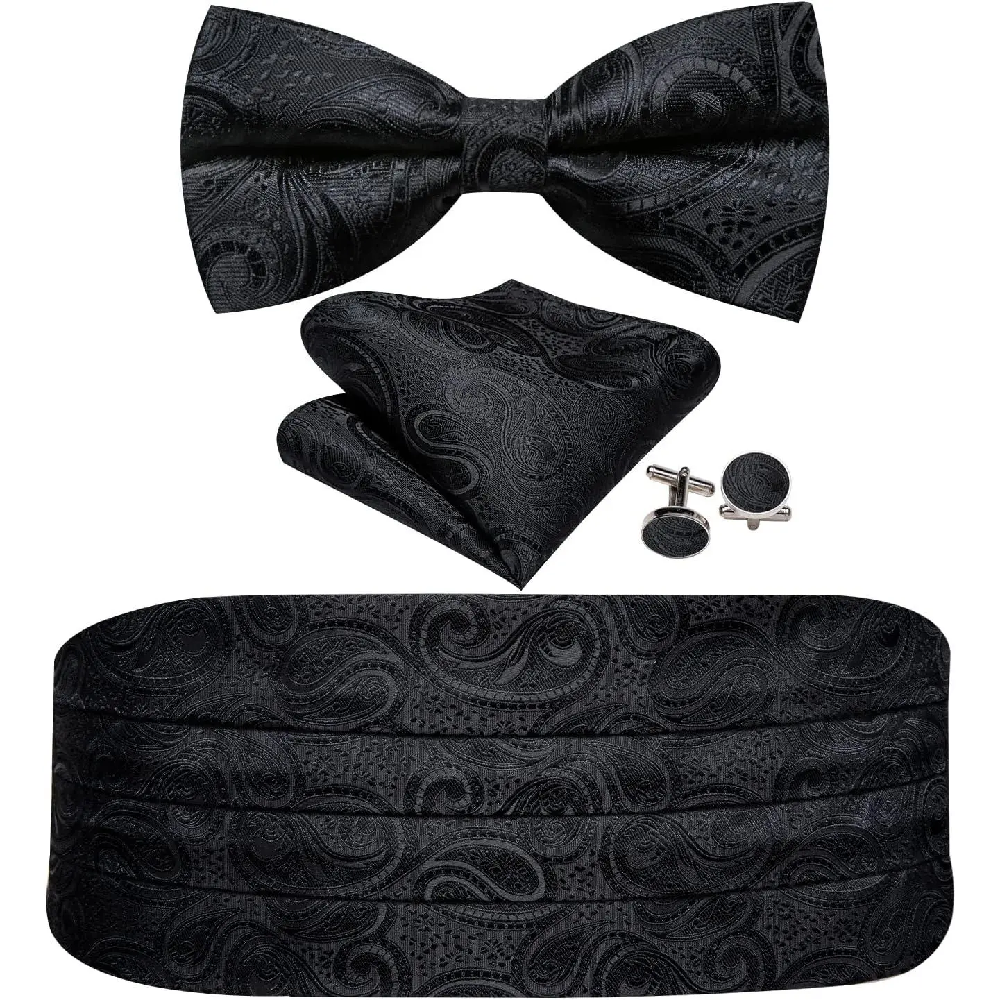 Solid Black Paisley