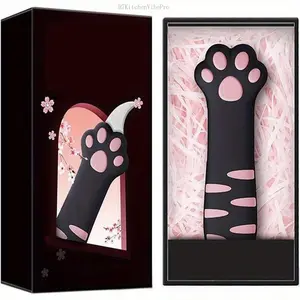 Cute Cat Claw Telescopic Box Knife - Foldable Art Knife, Alloy Steel Blade, Pink Black Cat Claw Design, Manual Storage Handle, Suitable for Sealing, Cutting, and Handicrafts - Decorative Gift Packaging Tool, Fun Kitchen Utensils, Durable aH7KitchenVibePro