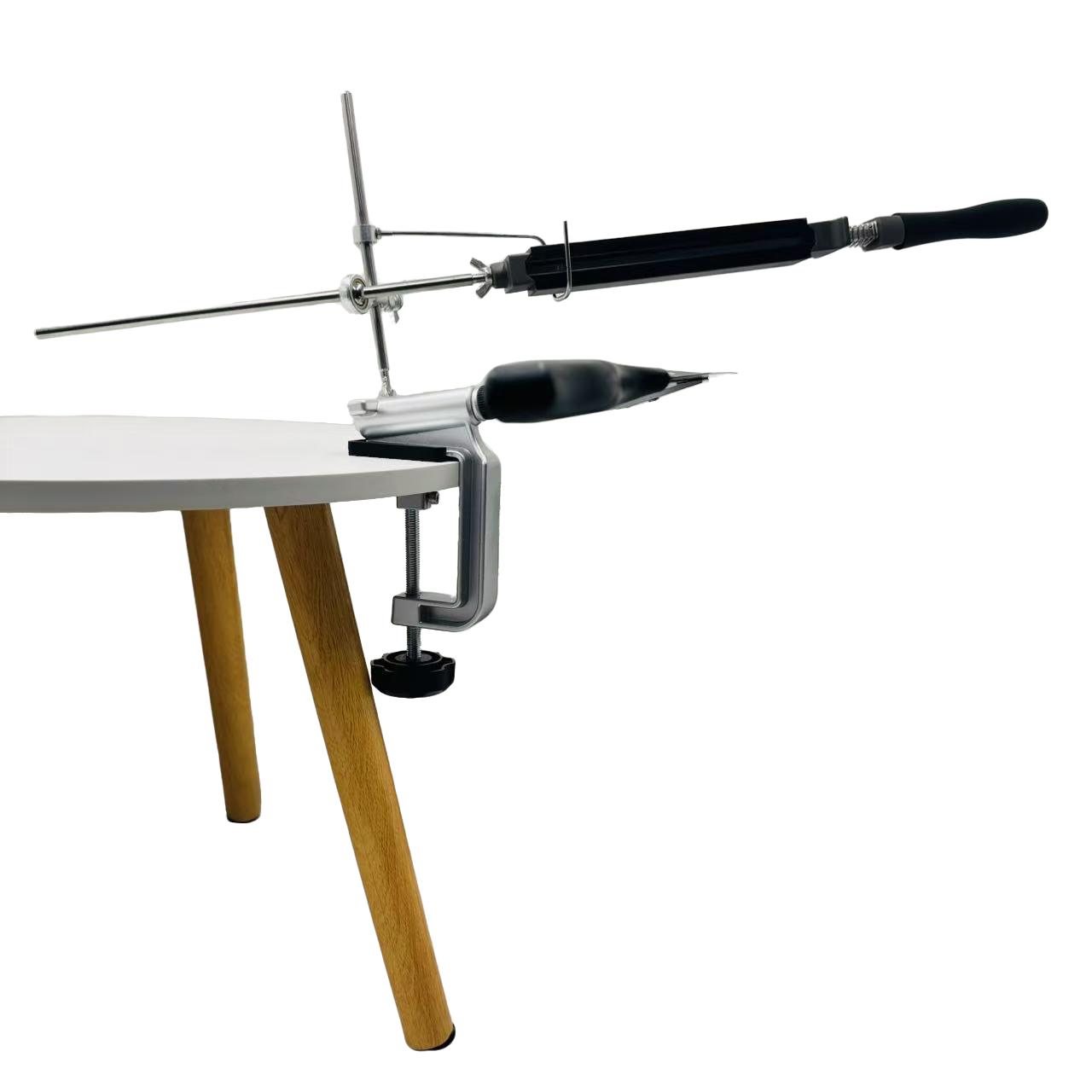 Professional Kitchen Knife Sharpening System with Multiple Stainless Sharpening Stones, Fixed Angle Design for Precision Grinding and Polishing, 360° Rotating Flip