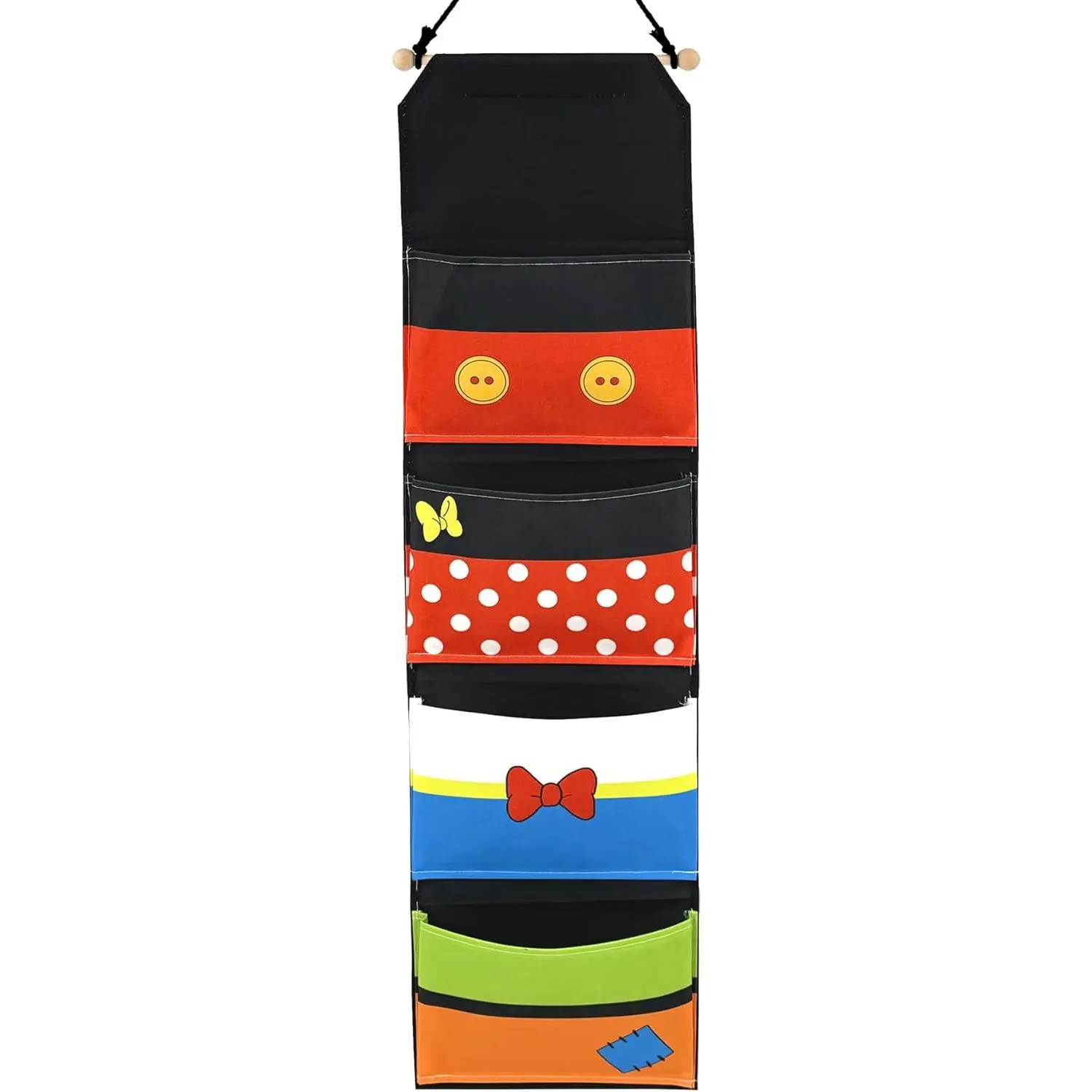 4 Pocket Canvas Fish Extender - 10 Inch Width, Portable, Easily Customize, Hanging Storage Organizer, 2026&2027 FE for Gift Exchanges and Pixie Dust, Cruise Essentials