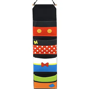 4 Pocket Canvas Fish Extender - 10 Inch Width, Portable, Easily Customize, Hanging Storage Organizer, 2026&2027 FE for Gift Exchanges and Pixie Dust, Cruise Essentials