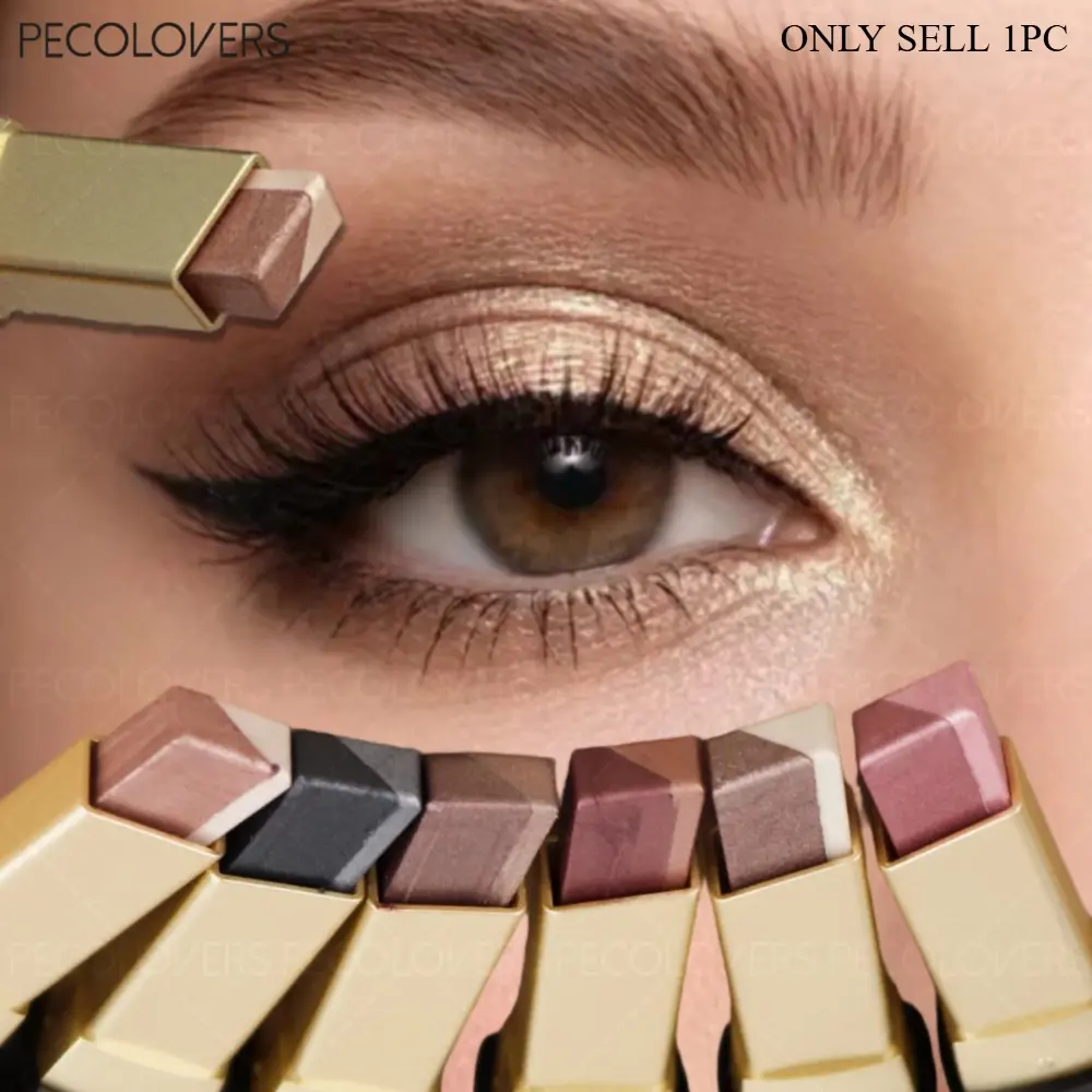 1 Pcs Dual-Color Gradient Eyeshadow Stick, Waterproof One-Swipe Pearly Shimmer, Long-lasting Non-Fading, Daily Commute, Lazy Makeup, Students Offices, Beginner-Friendly Eye Shadow Pen, Perfect Eye Makeup