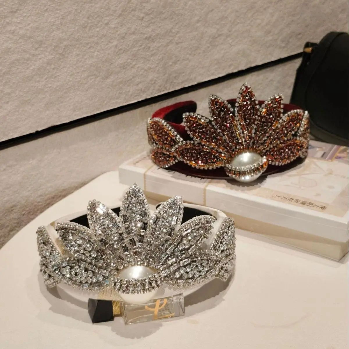 Hot-selling European and American Luxury Diamond-studded Crown Headband - Baroque Headpiece for Banquets